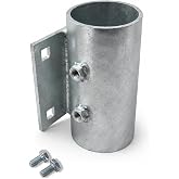 Dock Pipe Leg Holder, Stationary Dock Hardware Heavy Duty, 3" Inner Diameter Side Leg Pipe Sleeve, 6x5 Boat Dock Multi-Anchoring Leg Holder with 1/2" Holes, Thickness 6mm - NO Carriage Bolts