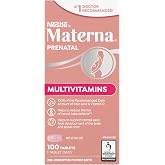 Materna Nestle Prenatal Postpartum Vitamin &amp; Mineral Supplement 100 Tablets | 23 Essential Vitamins and Minerals, 100 Percent RDA Of Folic Acid