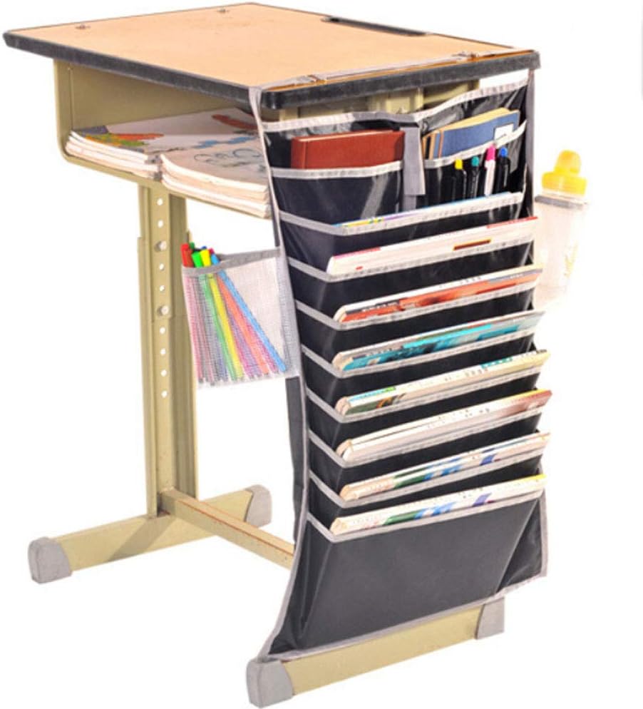 IBLUELOVER Students Desk Table Book Organizer Pocket Classroom