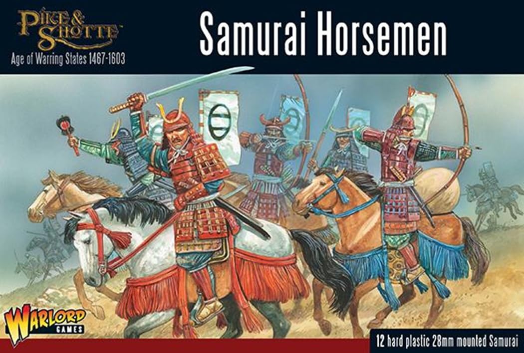 Warlord Games Samurai Horsemen - 28mm Scale Plastic Miniatures for Pike & Shotte Highly Detailed Miniatures for Table-top Wargaming