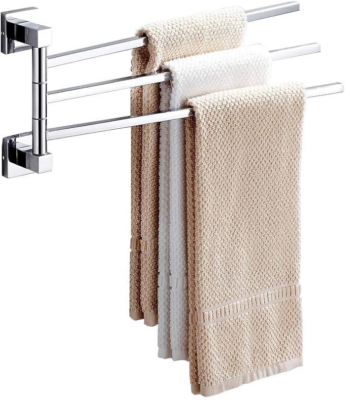 Amazon タオルバー タオルハンガー タオル掛け スイングアーム 洗面所 ステンレス 壁掛け 省スペース おしゃれ キッチン 180