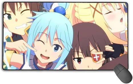 Amazon Co Jp Curtis J Donofrio Konosuba Aqua ダークネス めぐみんと和ま アニメ マウスパッド ソフトゲーミングマウスパッド ノンスリップゴムベース マウスマット L 30インチ X 15 7インチ コンピュータ ノートパソコン オフィス 家庭用 ホーム キッチン