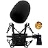 AT2020 Foam Windscreen with Shock Mount by Vocalbeat - Mount Made from Quality Materials to Eliminate Vibrations - Acoustic Foam Act as a Pop Filter for your Mic - Black Bundle