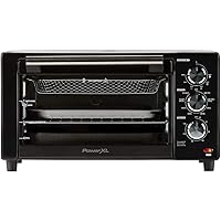 PowerXL Air Fryer Grill 8 in 1 Roast, Bake, Rotisserie, Electric Indoor Grill (6 Piece Accessory Pack), Black