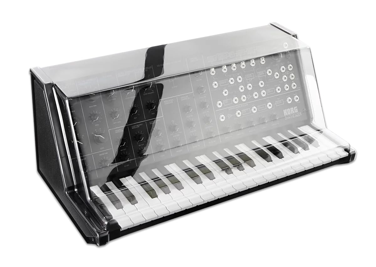 Decksaver Cover for Korg MS-20 mini - Super-Durable Polycarbonate Protective lid in Smoked Clear Colour, Made in The UK - The Producers' Choice for Unbeatable Protection