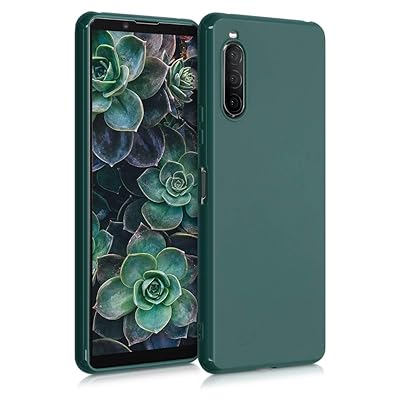 kwmobile TPU Silicone Case Compatible with Sony Xperia 10 II - Soft Flexible Protective Phone Cover - Teal Matte