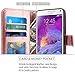 Note 4 Case, LK Galaxy Note 4 Wallet Case, Luxury PU Leather Case Flip Cover with Card Slots & Stand For Samsung Galaxy Note 4, ROSE GOLD