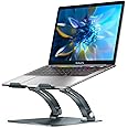 Nulaxy Fully Adjustable Laptop Stand for Desk, Dual Foldable Aluminum Computer Riser with Heat-Vent, Ergonomic Notebook Holde