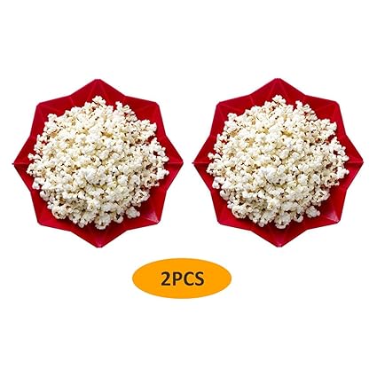 Amazon.com: Cubo de palomitas de silicona con tapa plegable ...