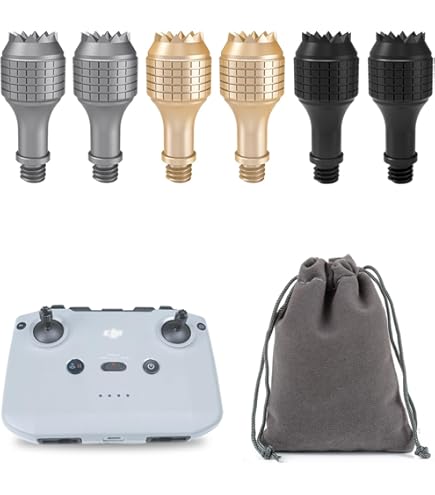 Par De Joysticks De Aleación De Aluminio Para Drone – Compatible Con DJI Mavic 2 Pro, Zoom Y Mavic Mini, Antideslizantes Y Portátiles
