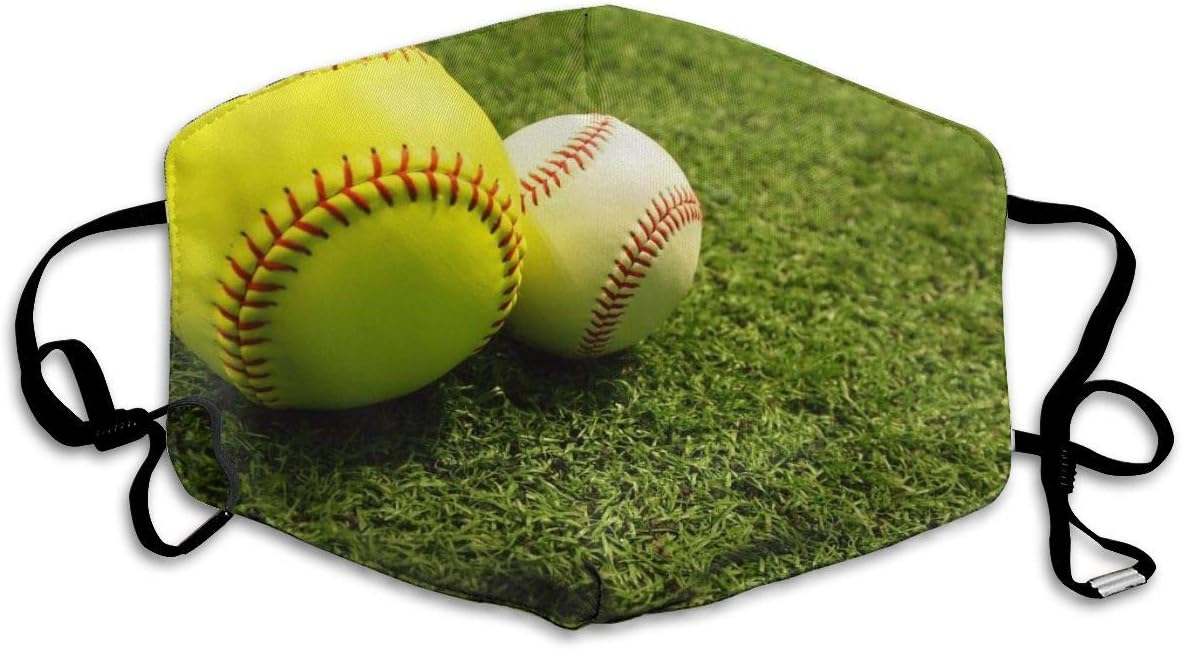 Mouth Mask Grass Baseball Softball Printed Dust Face Mask For Dust Mouth Mask Anti-Dust Mask For Women And Men