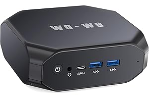 wo-we Mini PC Tiny Desktop Computers with AMD Excavator A9-9400, 8G DDR4 RAM 128G SSD AMD Radeon R5 Series Supports 4K HD Dual Display mini PC Gamer Dual HDMI/WIFI5 USB 3.1