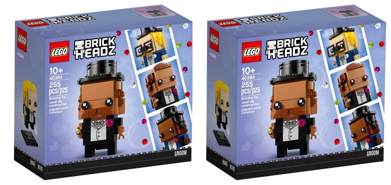 Lego Brickheadz Bride 40383 & Groom 40384 Set (Choose Spouse Set) (2 Grooms)