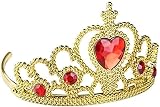 Vicloon Princess Dress Up Accessories Set 7Pcs Crown Gloves Wand Yellow 3-9 view 4