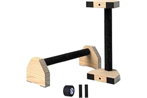 Generic 2Pcs Push up Bar Sturdy Wooden Parallettes Bars Push up Stands Pushup Handles for Gymnastics Strength Training Aerobi