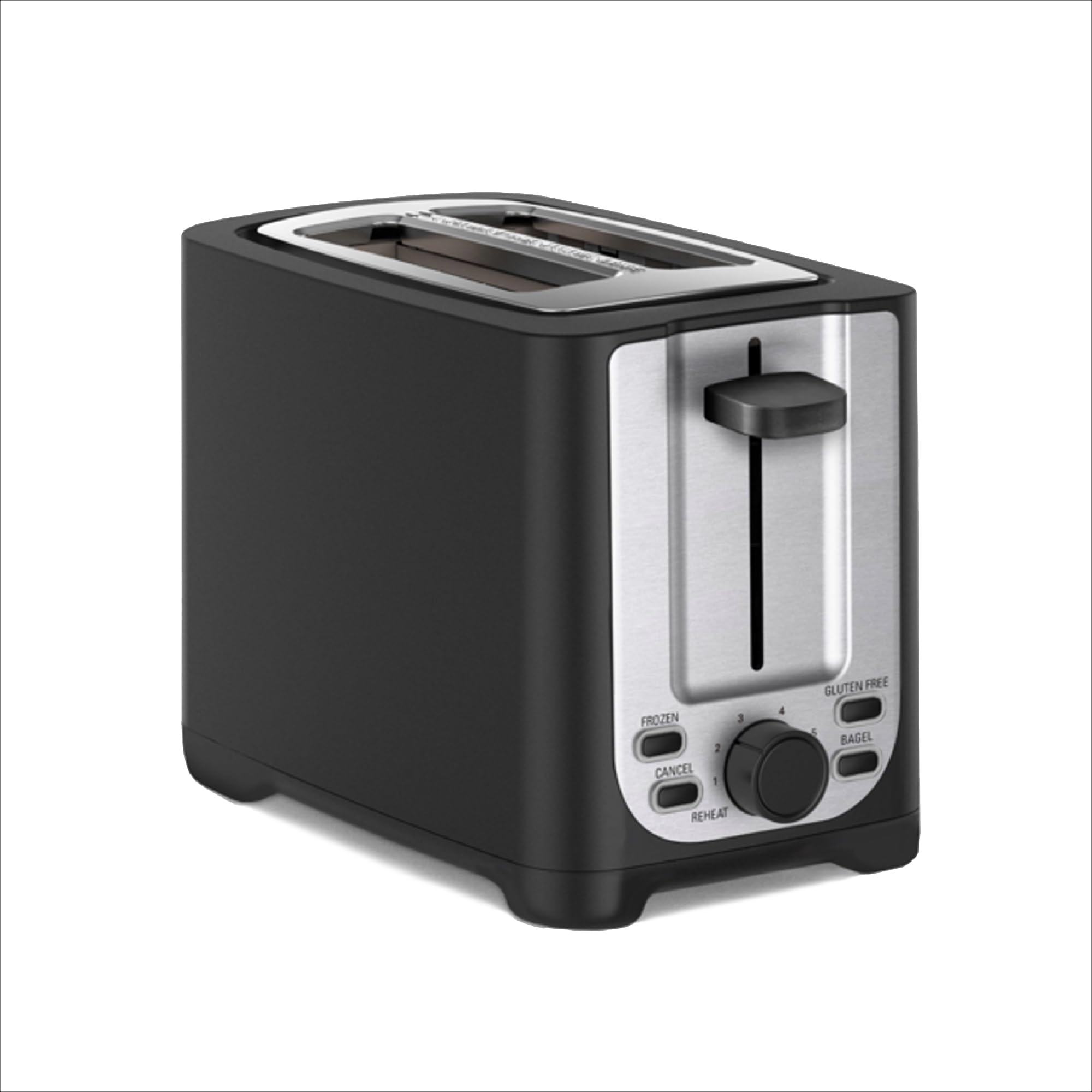 Photo 1 of *****only for parts***BELLA 2 Slice Toaster with Auto Shut Off - Extra Wide Slots & Removable Crumb Tray and Cancel, Defrost & Reheat Function - Toast Bread, Bagel & Waffle, Black