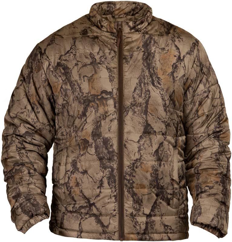 Natural Gear Synthetic Down Camo Jacket for Men, Hunting Jacket Camo Shell Made from 100% Polyester