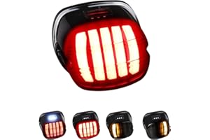 FACAILAHA Smoked Layback LED Tail Lights Motorcycle Brake Taillights Integrated Turn Signals for Harley Touring Road King Road Glide Dyna Electra Glide Street Bob Fat Bob Sportster Ultra Limited