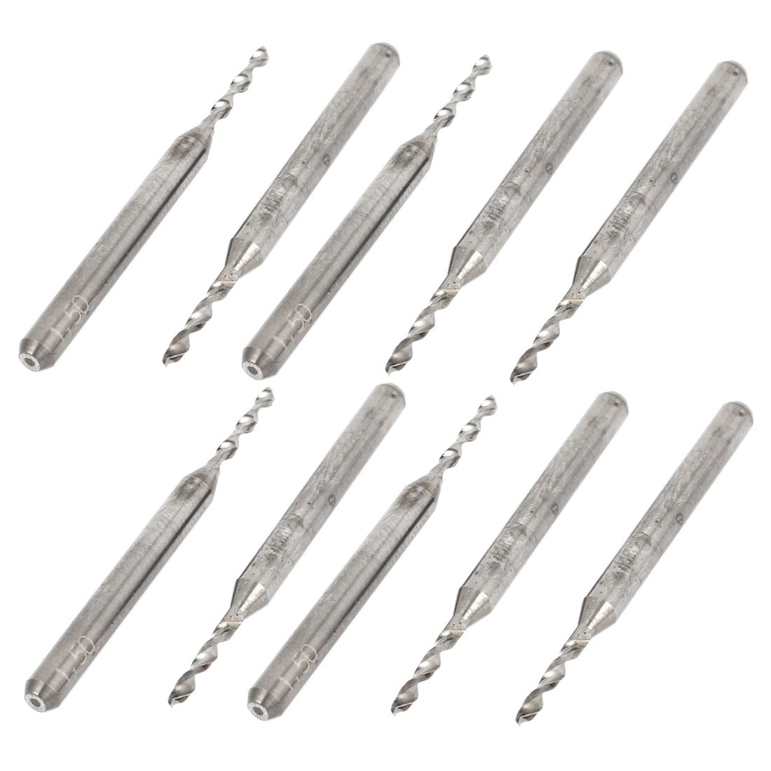 Sourcingmap 10pcs 1.5mm Tip Groove Flute Tungsten Carbide Micro PCB Drill Bits