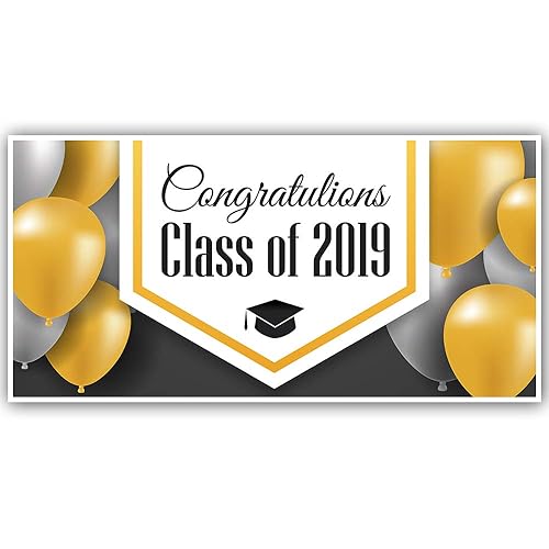 Amazon Com Gold And White Balloons Class Of 2019 Graduation