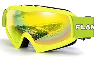 Flantor Kids Ski Goggles, Kids Snowboard Goggles Anti-Fog Snow Goggles for Boys and Girls