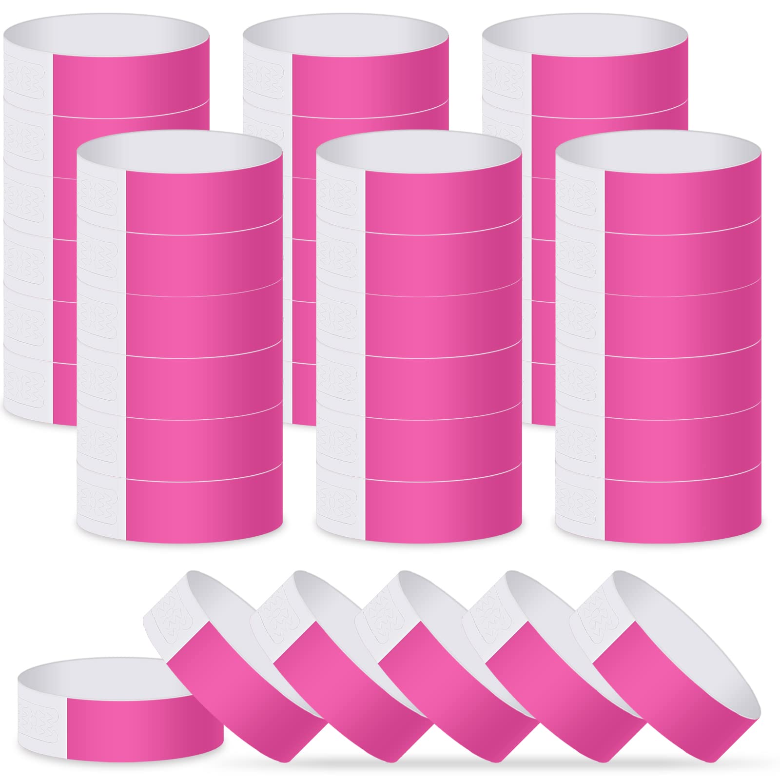 Astaron Event Wristbands 200 Pcs Paper Waterproof Bracelets for Concerts, Clubs, Parties (Pink)