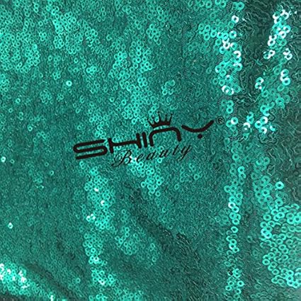 ShinyBeauty Pailletten-Stoff Meterware Grün 1 Meter