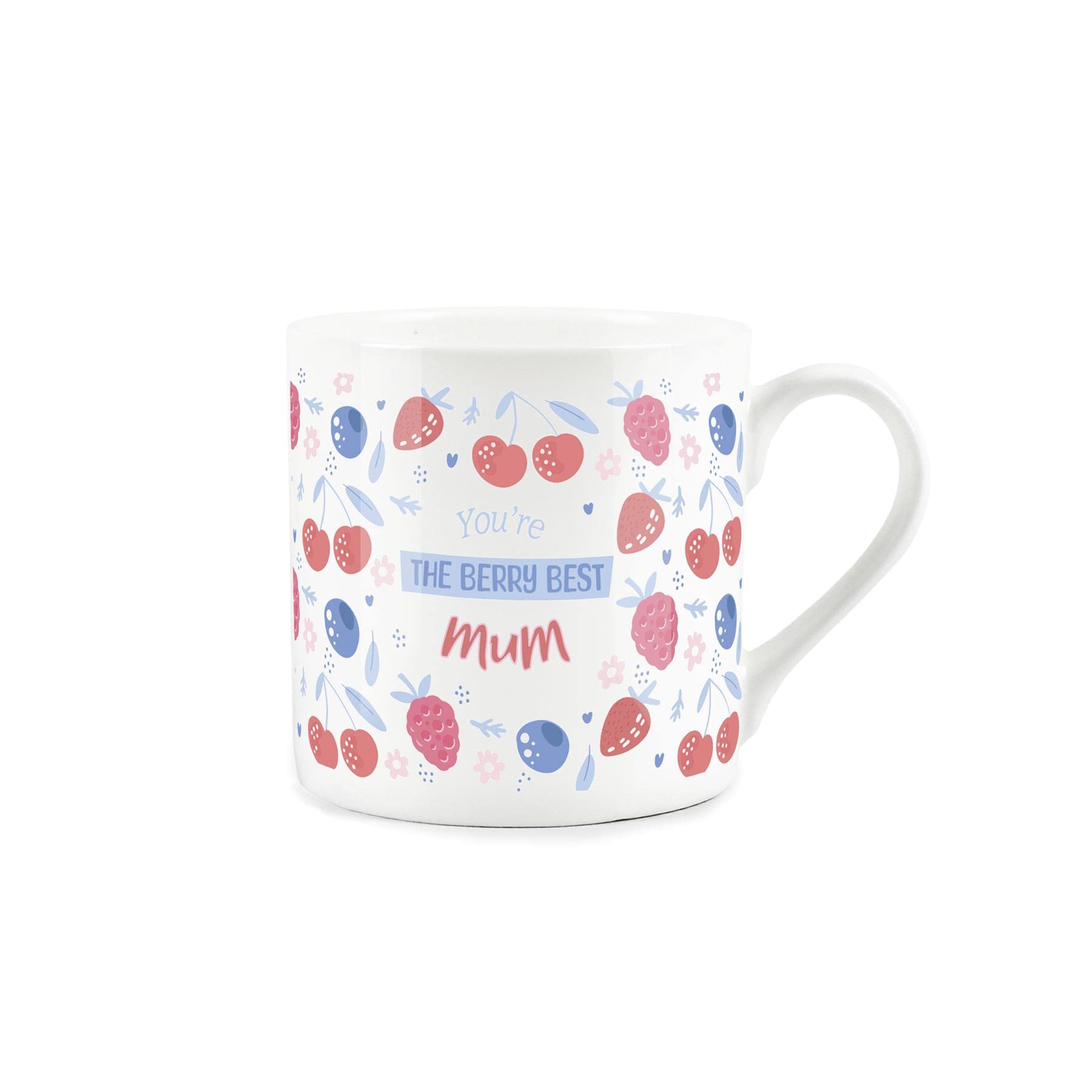 Purely Home Berry Best Mum Mug - Fine Bone China White Coffee/Tea Present Gift