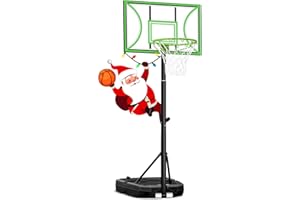Seray Kids Basketball Hoop Outdoor, 3 FT- 9 FT Adjustable Pool Basketball Goal, 32 in Backboard Indoor Portable Basketball Hoop for Youth/Teenagers/Adults in Backyard/Driveway