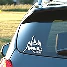 Hogwarts Alumni Castle - 6" Car Truck Vinyl Decal Art Wall Sticker - Harry Potter Movies Books (white)