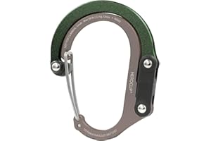 GEAR AID HEROCLIP Carabiner Clip and Hook (Small) for Purse, Stroller, and Backpack, Forest Green