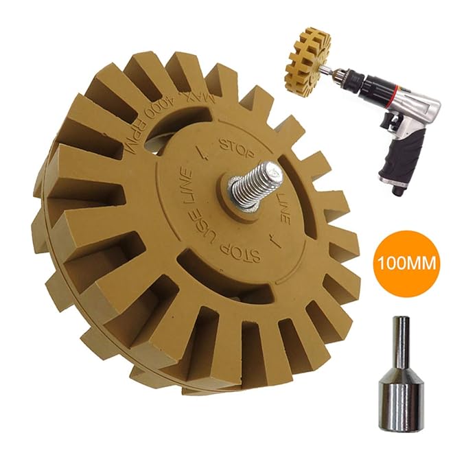 Buy Rubber Decal Remover Eraser Wheel 4” Inch Pinstripe Adhesive Vinyl