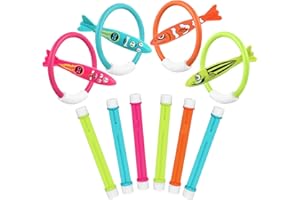 Korlon Tec Pool Toys for Kids Ages 4-8 8-12, Underwater Summer Pool Diving Toys Set Games, Training Dive Swim Water Toy for Boys Girls Adults