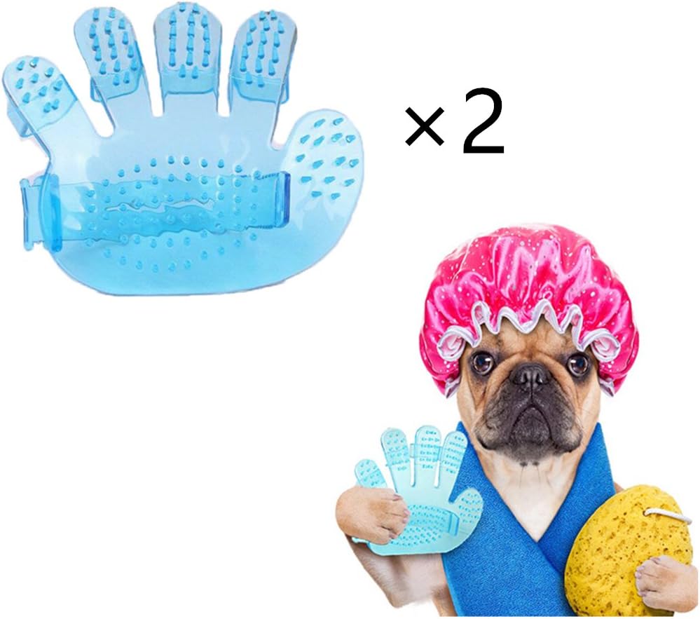 jidachuang Dog Brush Grooming Comb Five Fingers One Pair Shedding Shower Washing Bath Multifunctional Scrubbing Brushes For Cats Dogs Horse