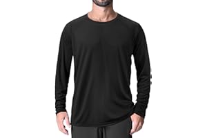 KINSWT Men's UPF 50+ Rash Guard Long Sleeve Sun Protection Running Shirts Quick Dry Workout Fishing Swim T-Shirts