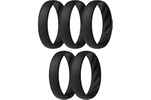 ThunderFit Silicone Ring Enhancers for Women, Breathable Women's Rubber Engagement Rings, 5-Pack