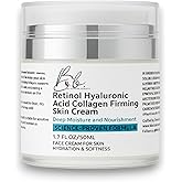 Retinol Face Cream for Wrinkles – Gentle Anti-Aging Moisturizer with Collagen & Hyaluronic Acid – Firming & Hydrating Day and Night Cream, 1.7 fl oz