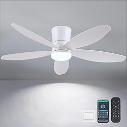 Surtime 48" Ceiling Fans with Lights-Low Profile