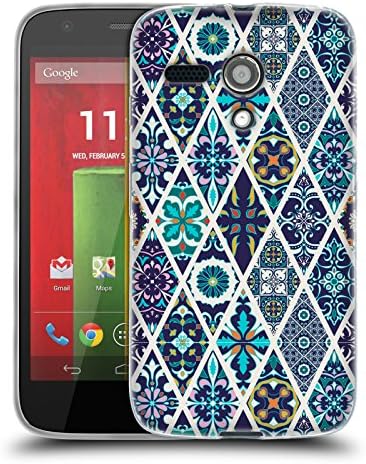 Official Iuliia Lelekova Patchwork Moroccan Tile Patterns Soft Gel Case for Motorola Moto G (1st Gen)