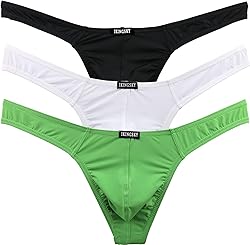 iKingsky Men's Silky Thong Sexy T-Back Mens