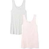 Amazon Essentials Women's Slim-Fit Tank Top, Pack of 2