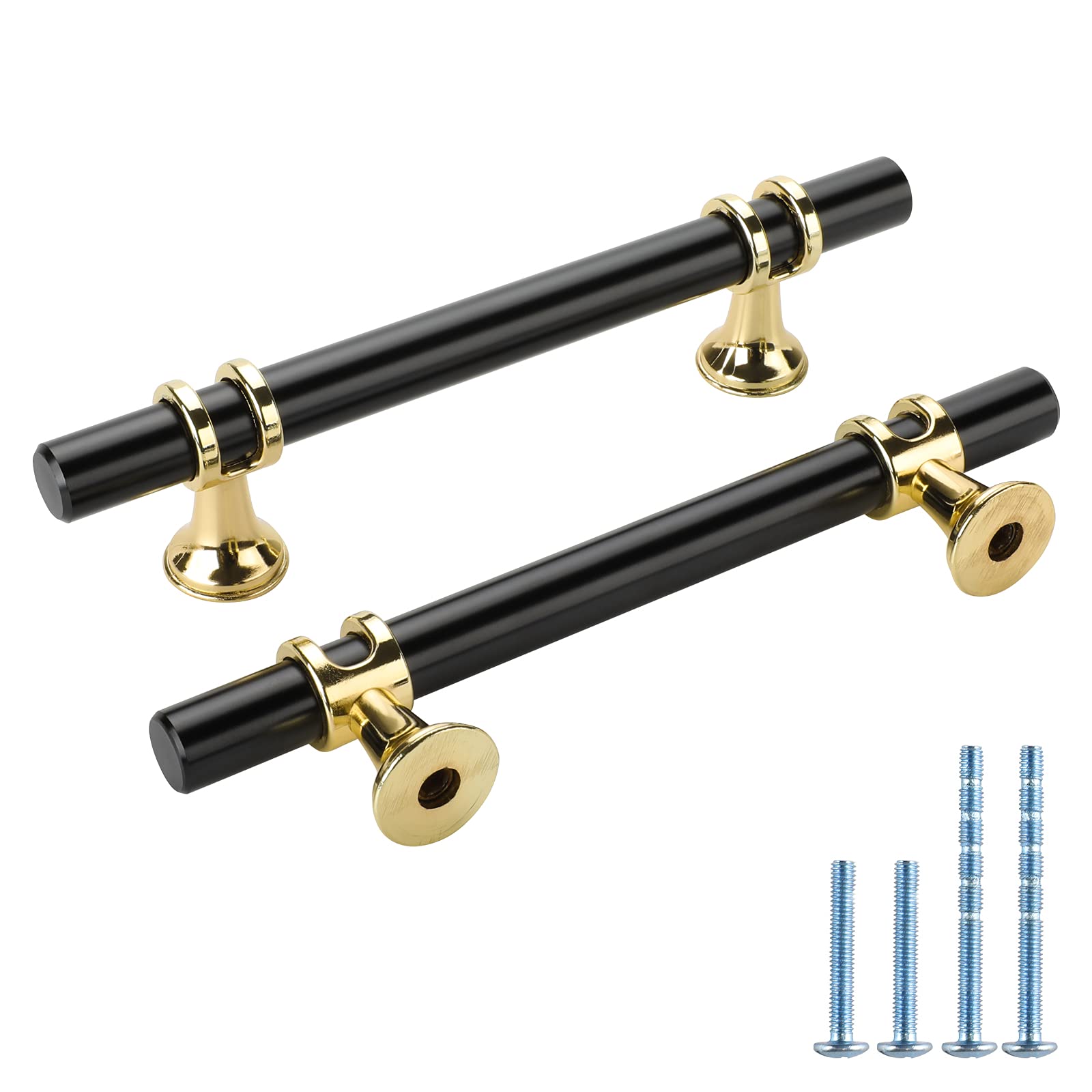 LONTAN 5 Pack Handles Kitchen Handles 96mm Cupboard Handles Drawer Handles Cupboard Door Handles Wardrobe Door Handles Black Cupboard Handles Kitchen Drawer Handles Bathroom Cabinet Handles