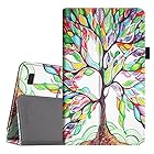 Fintie Folio Case for Fire 7 2015 - Slim Fit Premium Vegan Leather Standing Protective Cover Case for Amazon Fire 7 Tablet (will only fit Fire 7" Display 5th Generation - 2015 release), Love Tree