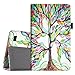 Fintie Folio Case for Amazon Fire (Previous Generation - 5th) 2015 release - Slim Fit Premium Vegan Leather Standing Protective Cover, Love Tree