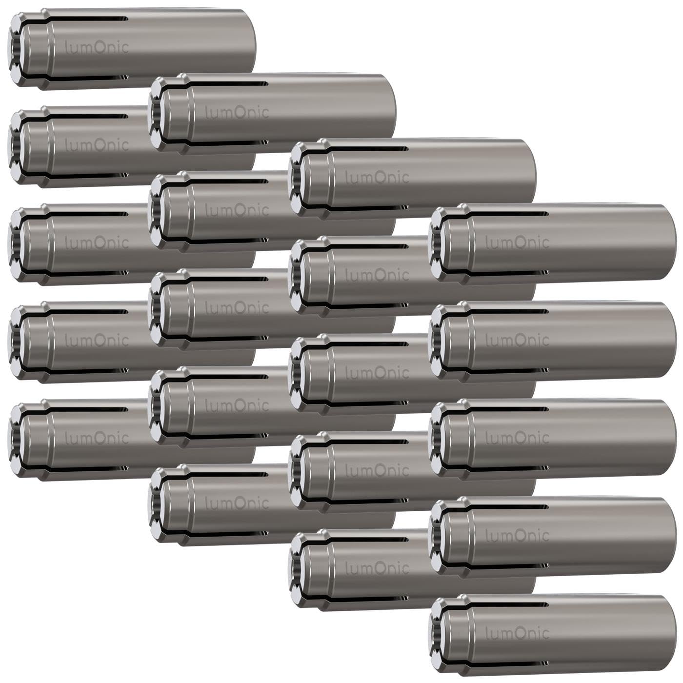 Lumonic 20 x M8 x 30 mm Galvanised Plug for Use as Metal Dowel I for Different Types of Through Mounts