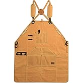 Strong Hammer Apron for Men and Women,Tool Apron,Woodworking Apron,Versatile Apron with Multiple Pockets - Perfect,Kitchen Aprons For Women,M-XXXL, Yellow