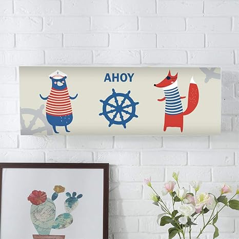 Amazon Co Jp Momiko エアコンカバー 室内機 壁掛け型 防塵 防湿 ホコリ対策 伸縮 洗濯 取り付け簡単 田園風 かわいい おしゃれ シンプル 大型家電