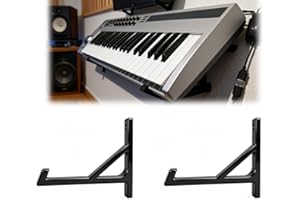 Wall Mounted Holder Compatible with MIDI Keyboard Controller, Space Saving Stand for Synthesizer and Music Production Gear(2P