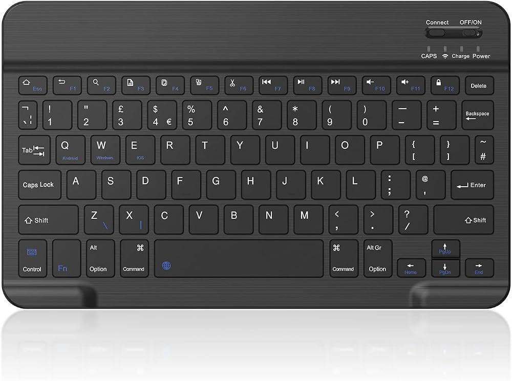 PINKCAT Bluetooth Keyboard Ultra-Slim Wireless UK Layout 3.0 Rechargeable