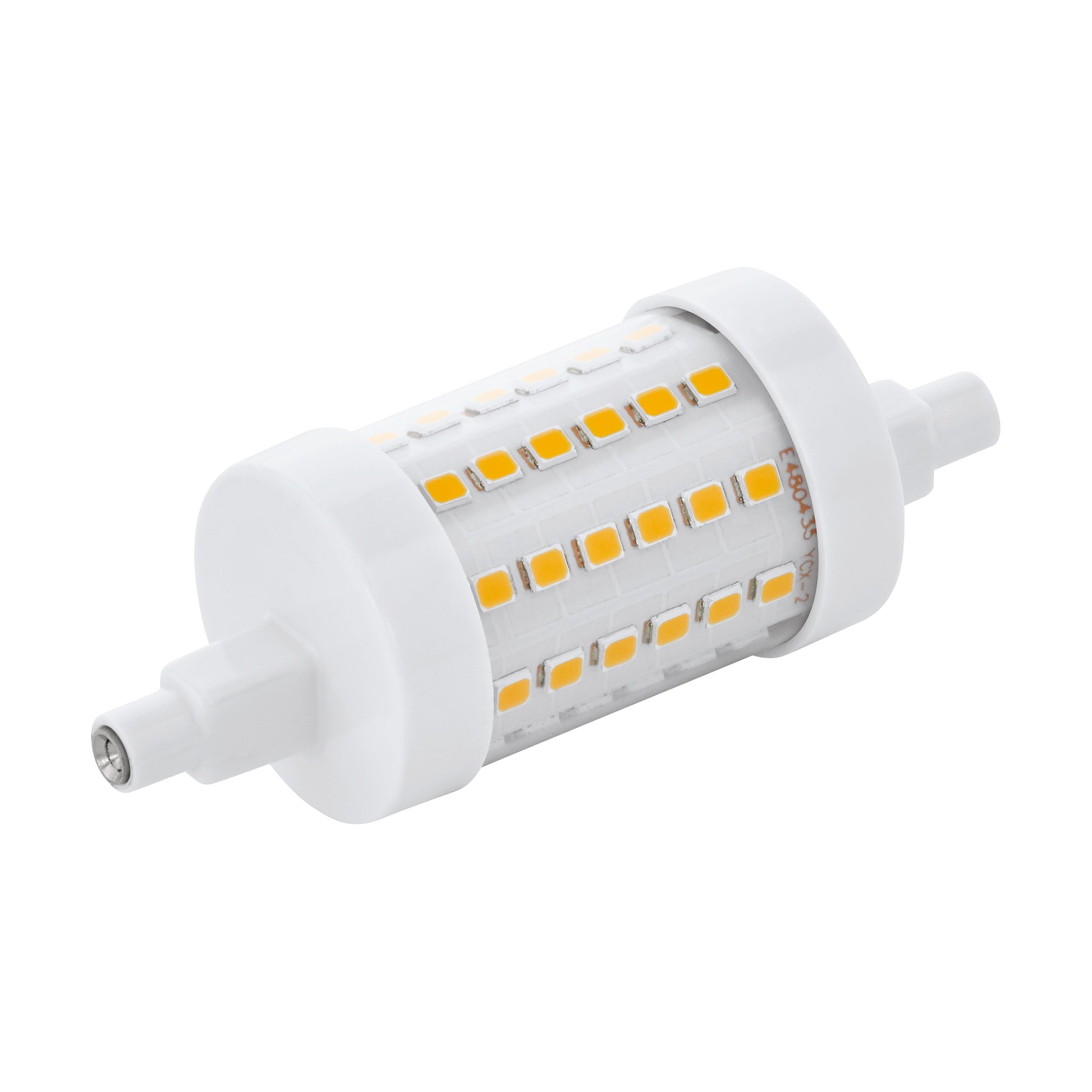 EGLO Dimmable R7S LED corn light bulb, reflector lamp with 360° beam angle, double-ended tube, 8 watt (equivalent to 68 watt), 950 lumen, warm white glow, 2700 Kelvin, Ø 1"ch